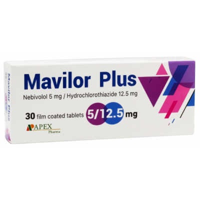 MAVILOR PLUS 5 / 12.5 MG ( NEBIVOLOL HYDROCHLORIDE / HYDROCHLOROTHIAZIDE ) 30 FILM-COATED TABLETS